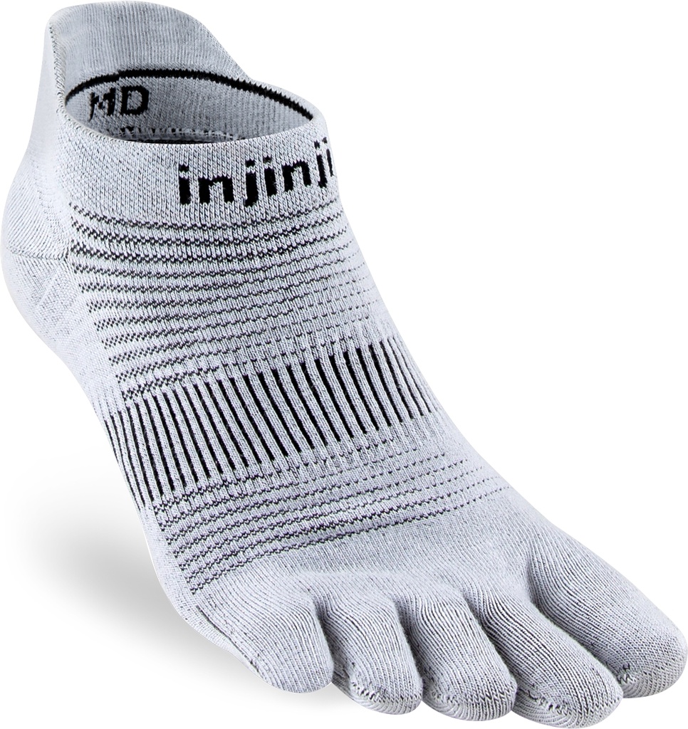 Injinji RUN Lightweight No-Show Zehensocken, gray, COOLMAX®