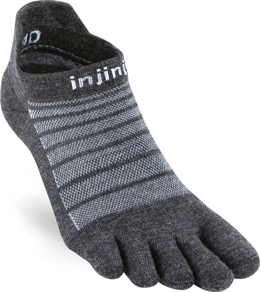 Injinji RUN lightweight no-show slate / WOOL