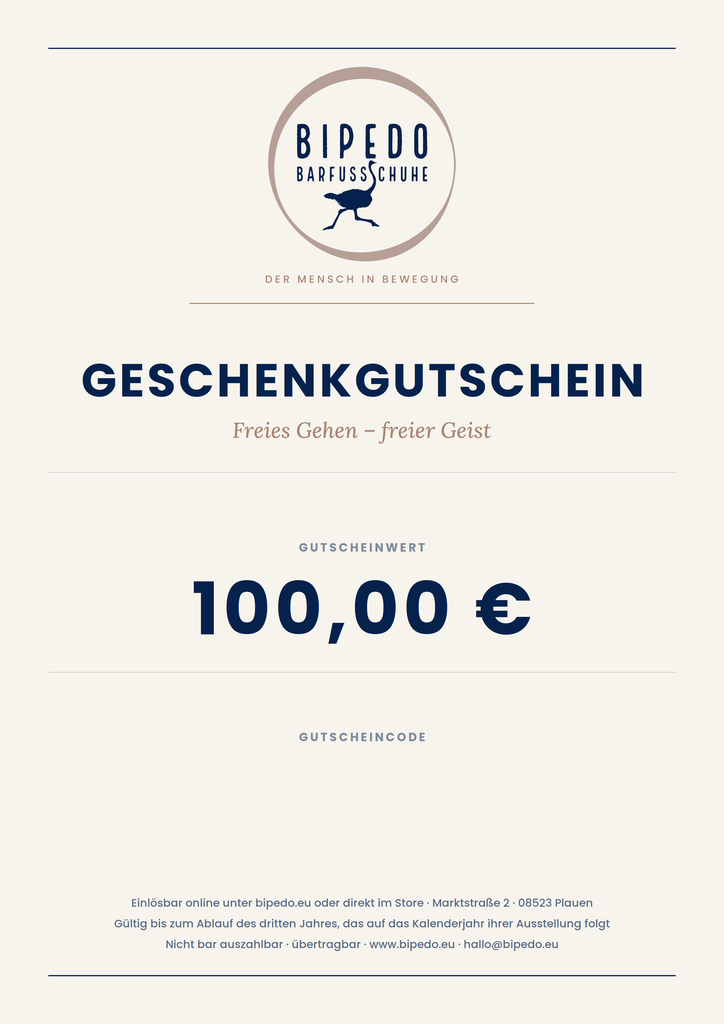BIPEDO GUTSCHEIN