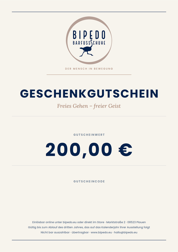 BIPEDO GUTSCHEIN