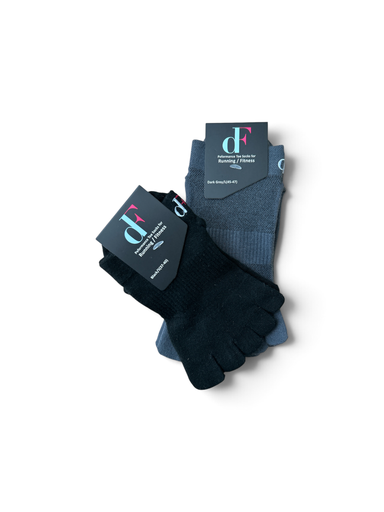 dF No-Show Zehensocken, für Running und Fitness