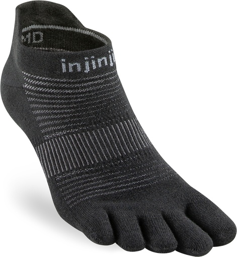 Injinji RUN Lightweight No-Show Zehensocken, black, COOLMAX®