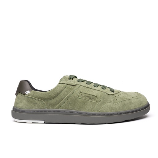 BLUSUN BLSN-600+W Barfußschuh Damen, Dark Green, Veloursleder